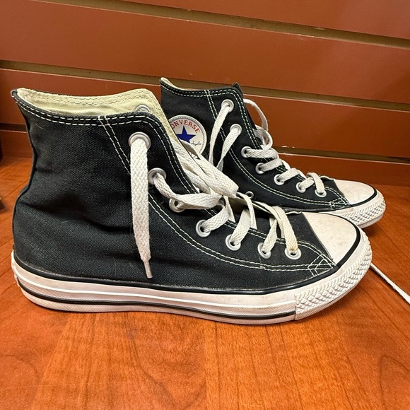 Converse Black and White High-Top Sneakers - Picture 2 of 10